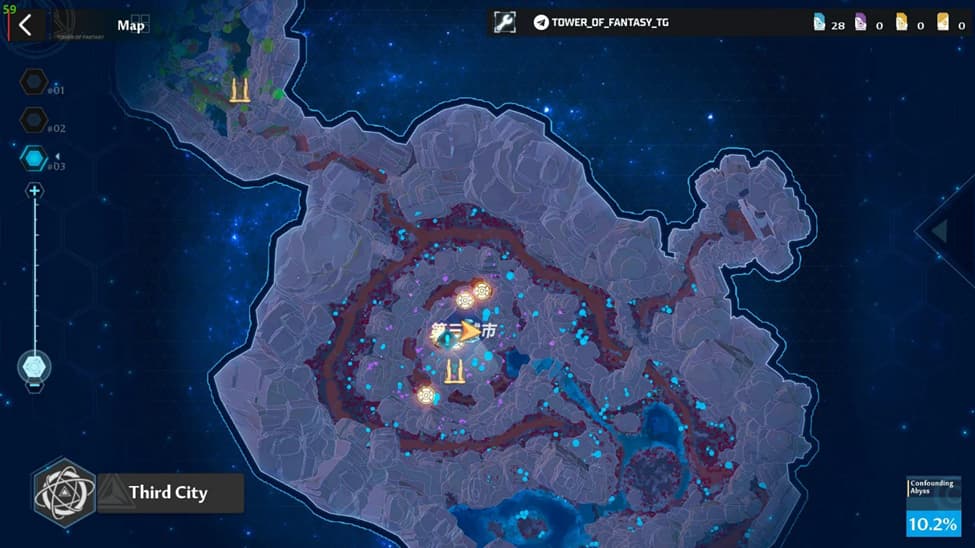 Tower of Fantasy Confounding Abyss Map