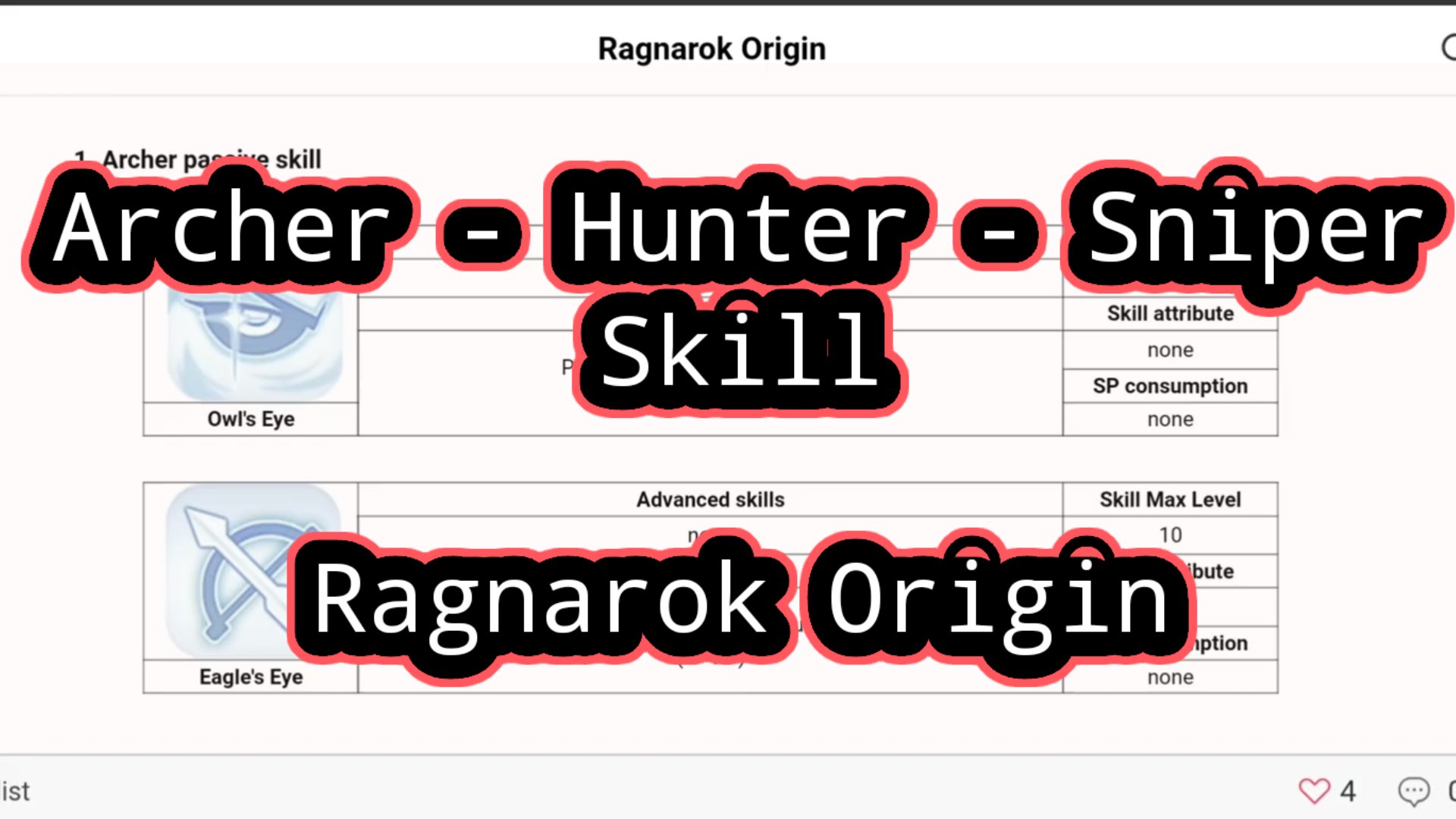 Ragnarok Origin Archer Build