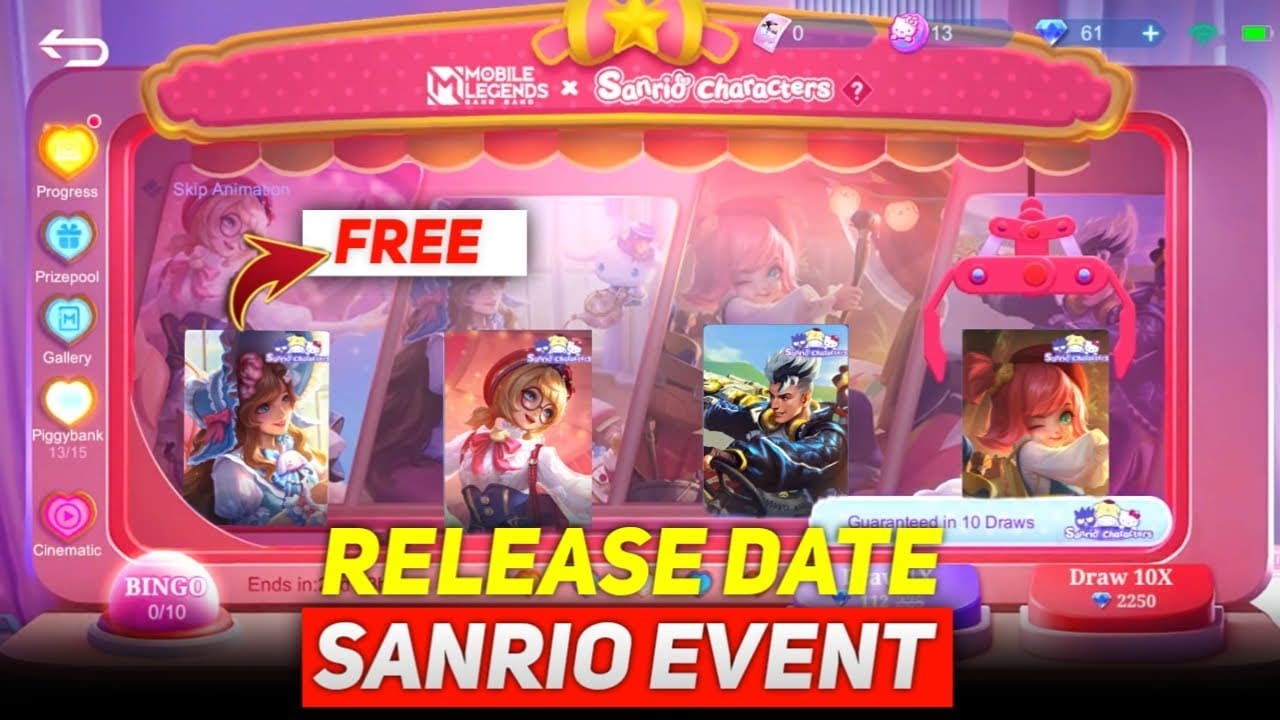 MLBB x Sanrio 2023 Free Skin Event Release Date