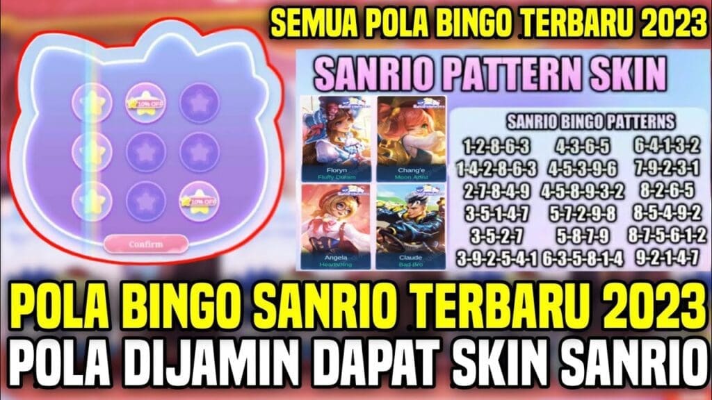 Pola Bingo Terbaru Event MLBB X SANRIO Characters 2024 OfficialPanda