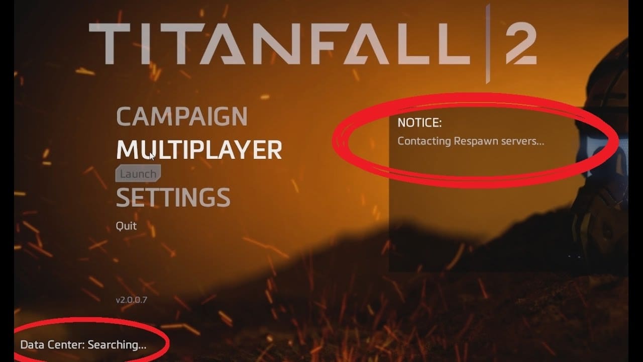 titanfall 2 contacting respawn servers