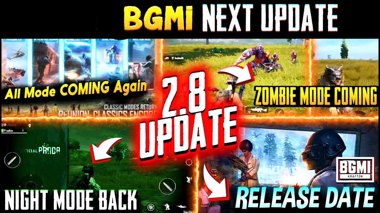 BGMI Supercar Event Release Date | BGMI 2.8 Update Features and New  Zombie Mode | BGMI Next Update 2.8