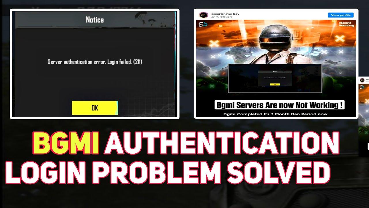 How to Fix BGMI Server Authentication Error Login | BGMI Login Error 211 Fixed 100%
