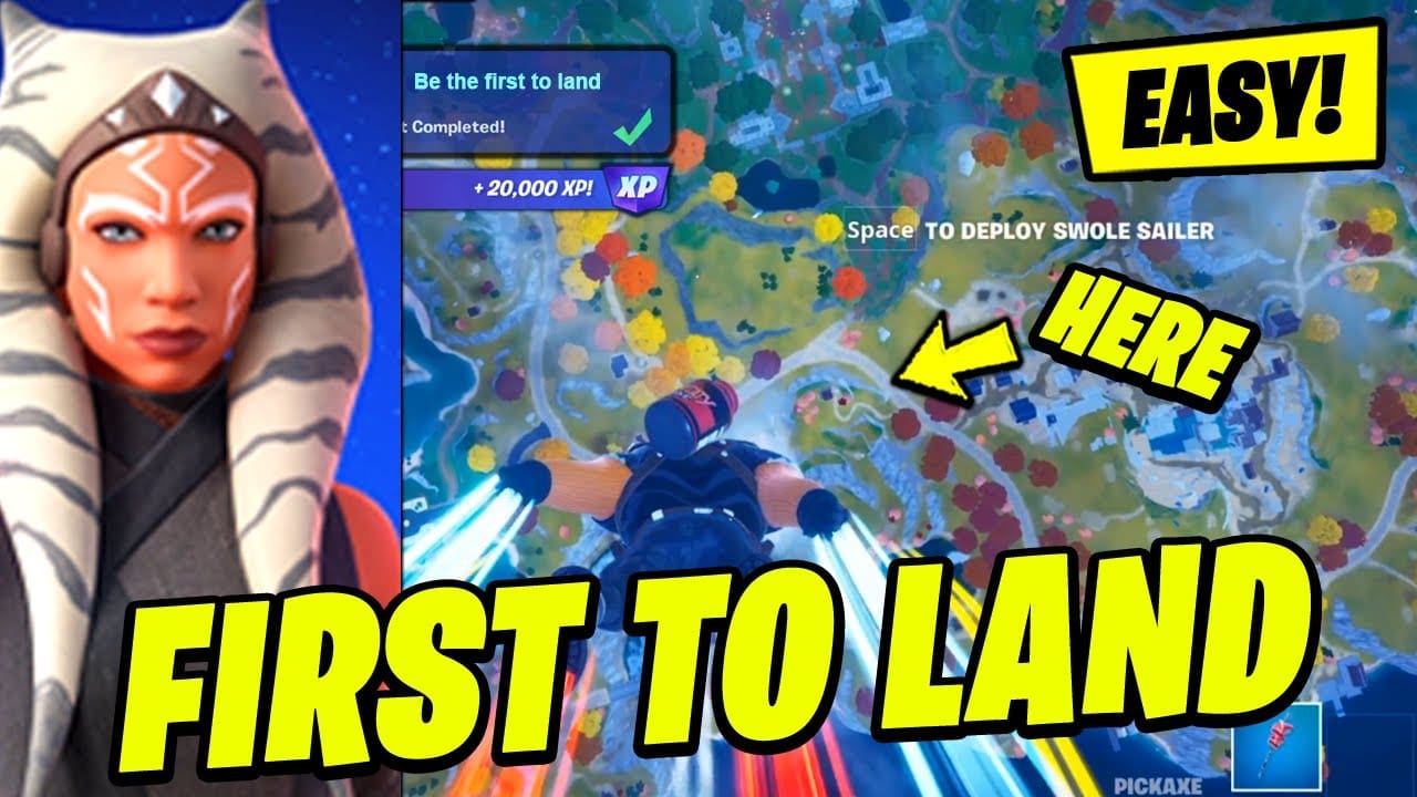 Be the first player in The Match to Land, Search a Chest or Eliminate a player in Match Fortnite