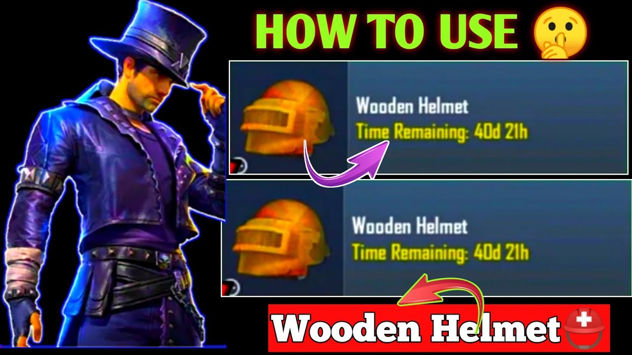 How To Use Wooden Helmet In PUBG Mobile