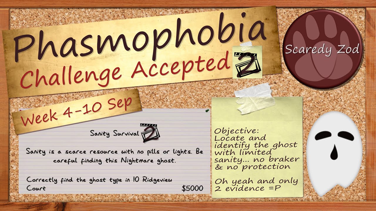 Phasmophobia Sanity Survival Weekly Challenge September 2023