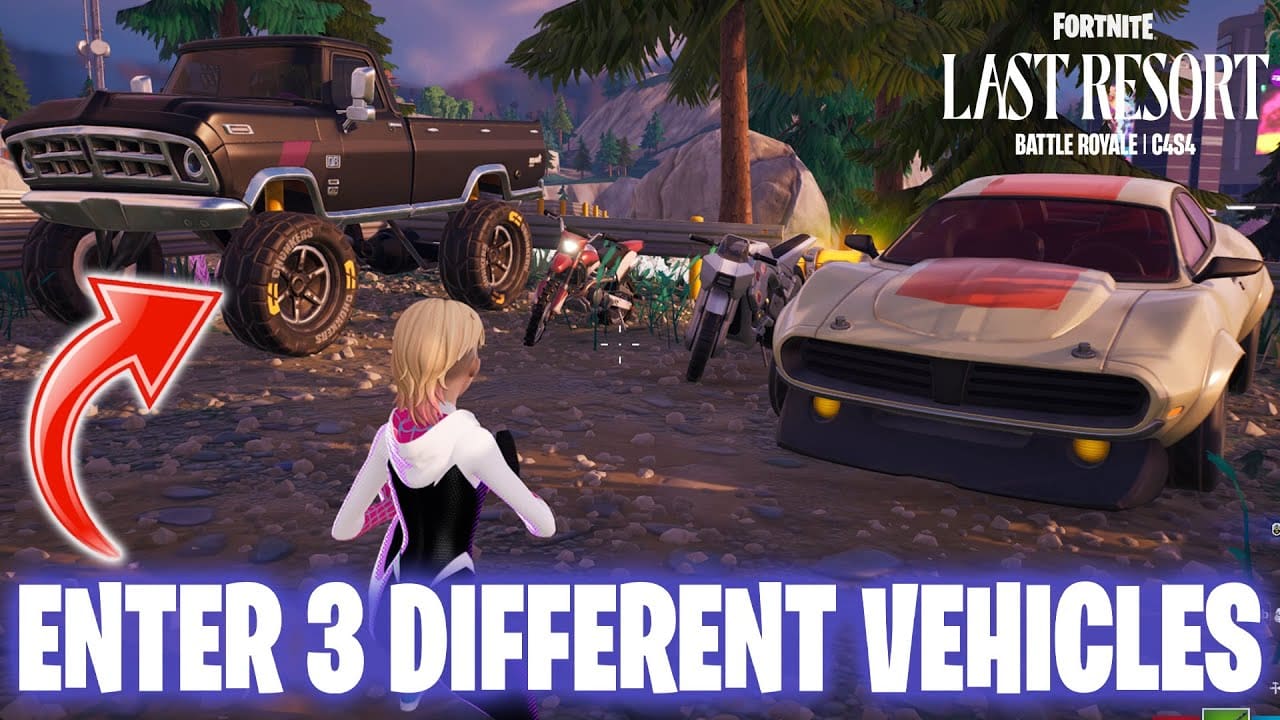 Enter Different Types of Vehicles in a Single Match In Fortnite