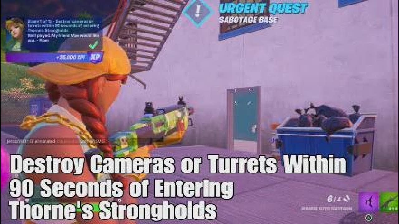 How To Assist in Destroying Cameras or Turretsin Fortnite Complete Guide