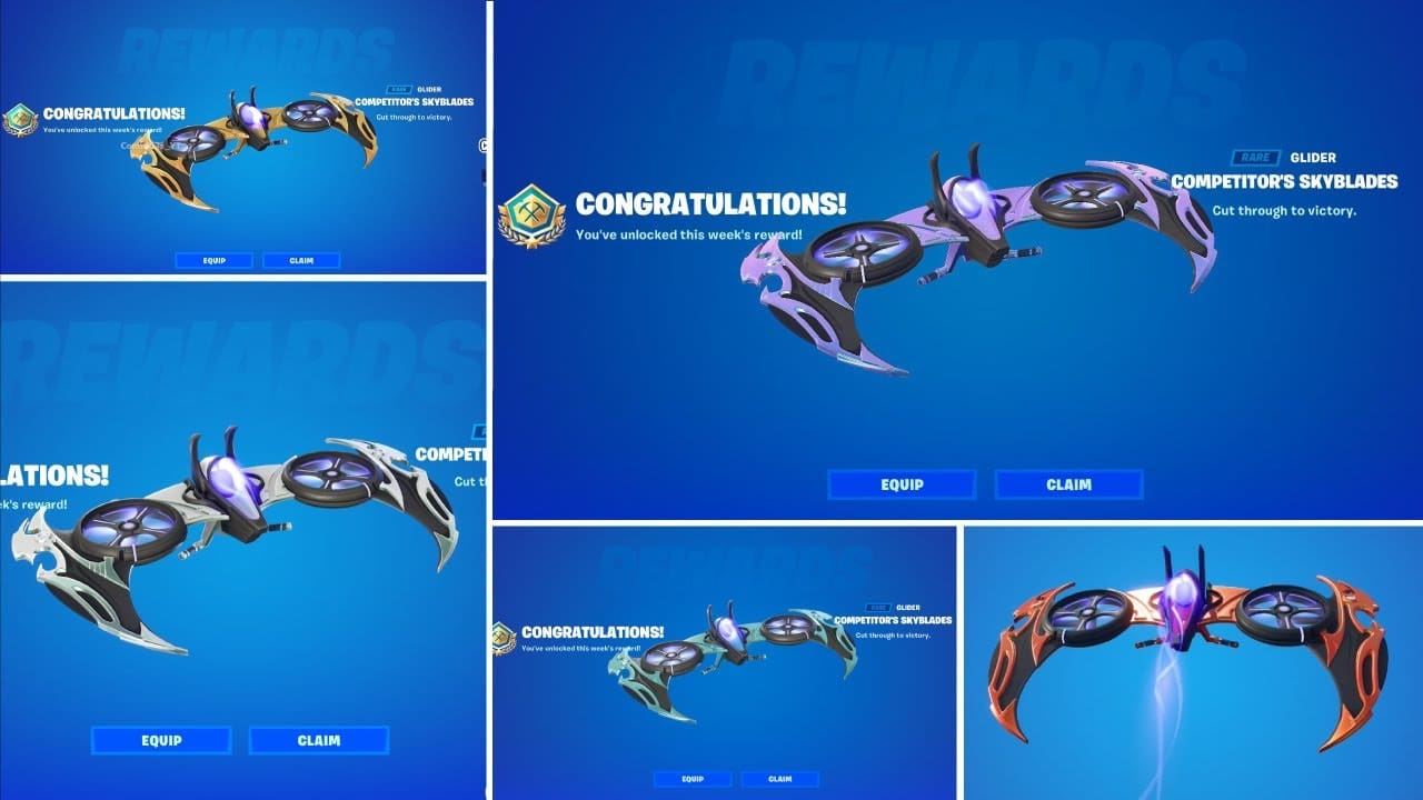 All Competitor's Skyblades Glider Styles in Fortnite