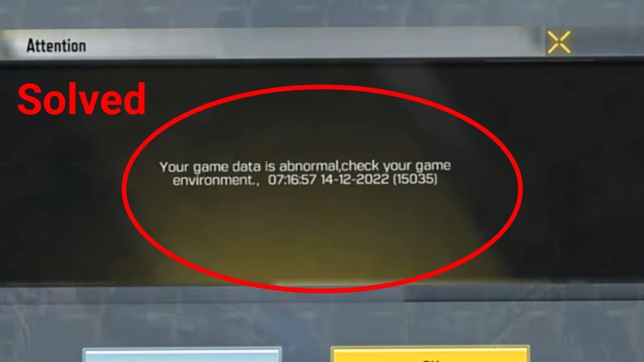 Your Game Data is Abnormal COD Mobile
