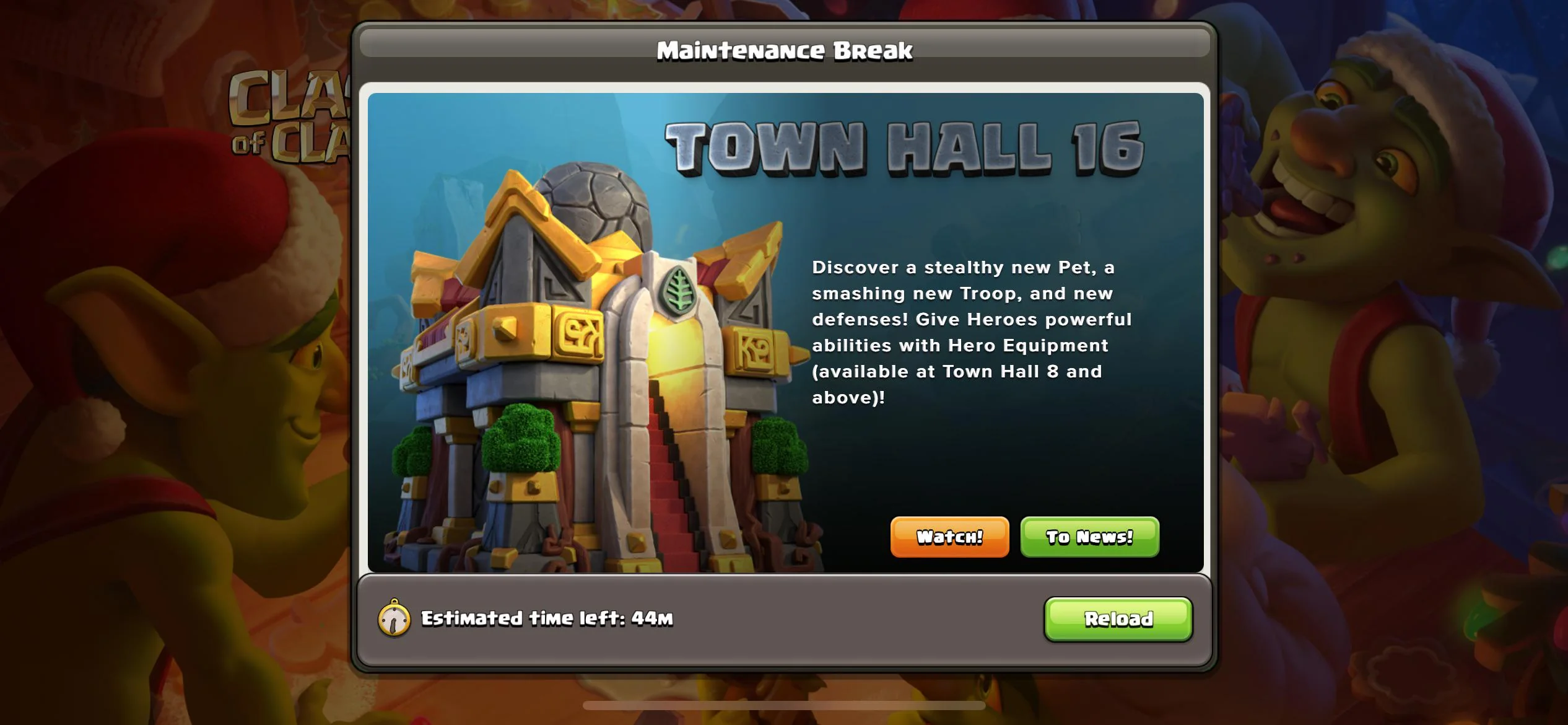 Clash of Clans Town Hall 16 Dev Update