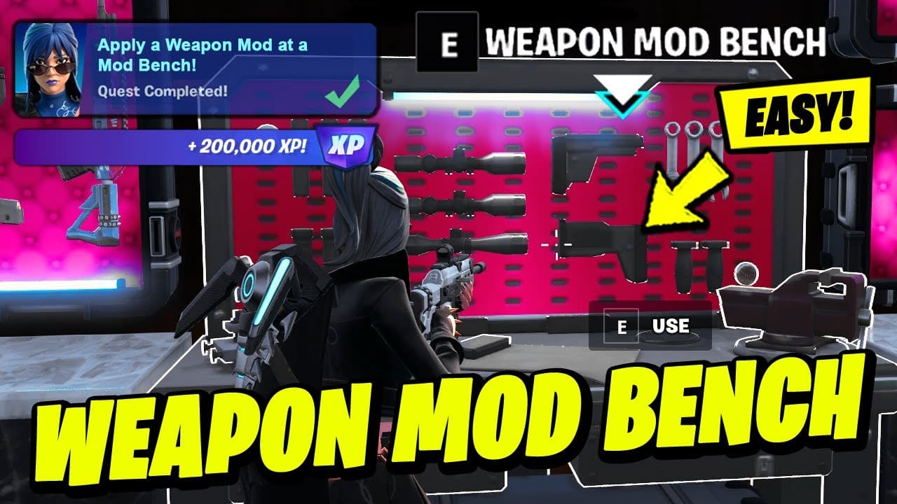  How to Apply Weapon Mods at Mod Bench in Fortnite?