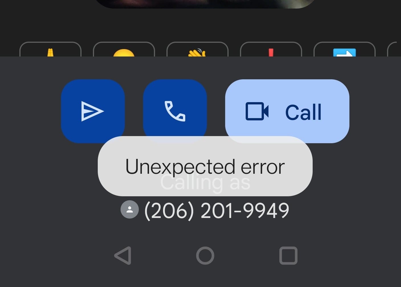 Unexpected Error Google Meet Video Call Fix